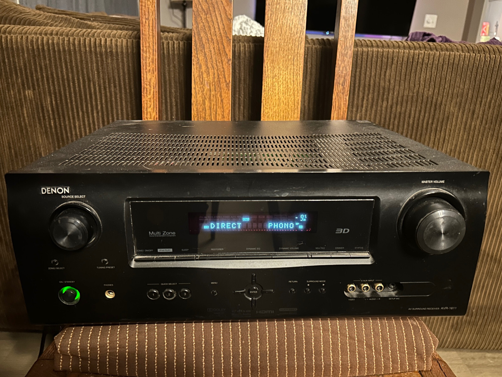 DENON AVR-1611 AVアンプ 本体 Denon AVR-1611 Home theater receiver with 3D-ready HDMI