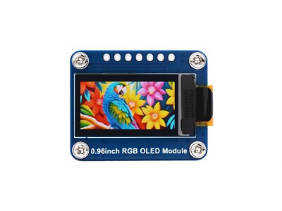 Waveshare 0.96in RGB OLED Display Module 64×128 65K Colors SPI for Raspberry Pi