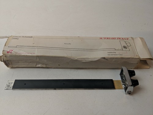 Vintage Oscar Schmidt Autoharp electric pickup with cord and box!