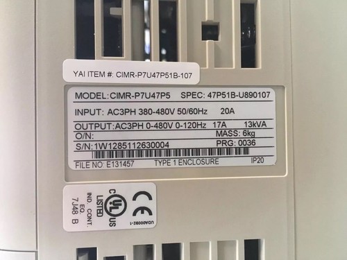 NEW 10hp Yaskawa P7 CIMR-P7U47P5 380-480vac