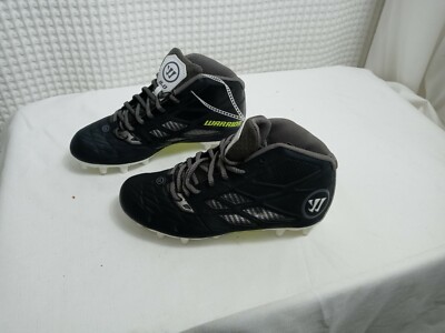 Warrior Burn 8.0 Lacrosse Cleats Kid's Size 3.5 -Black/ White/ Green