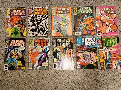 Alpha Flight #2, 3, 4, 9, 12, 13, 21, 28, 50, 100 (1983-1990) Bryne, Sasquatch