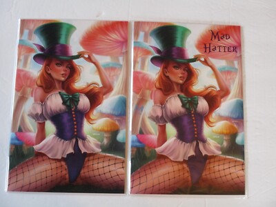 2X VIRGIN/TRADE NICE MAD HATTER BRAND NEW M HOUSE COMICS COVERS KARYCH ART K18