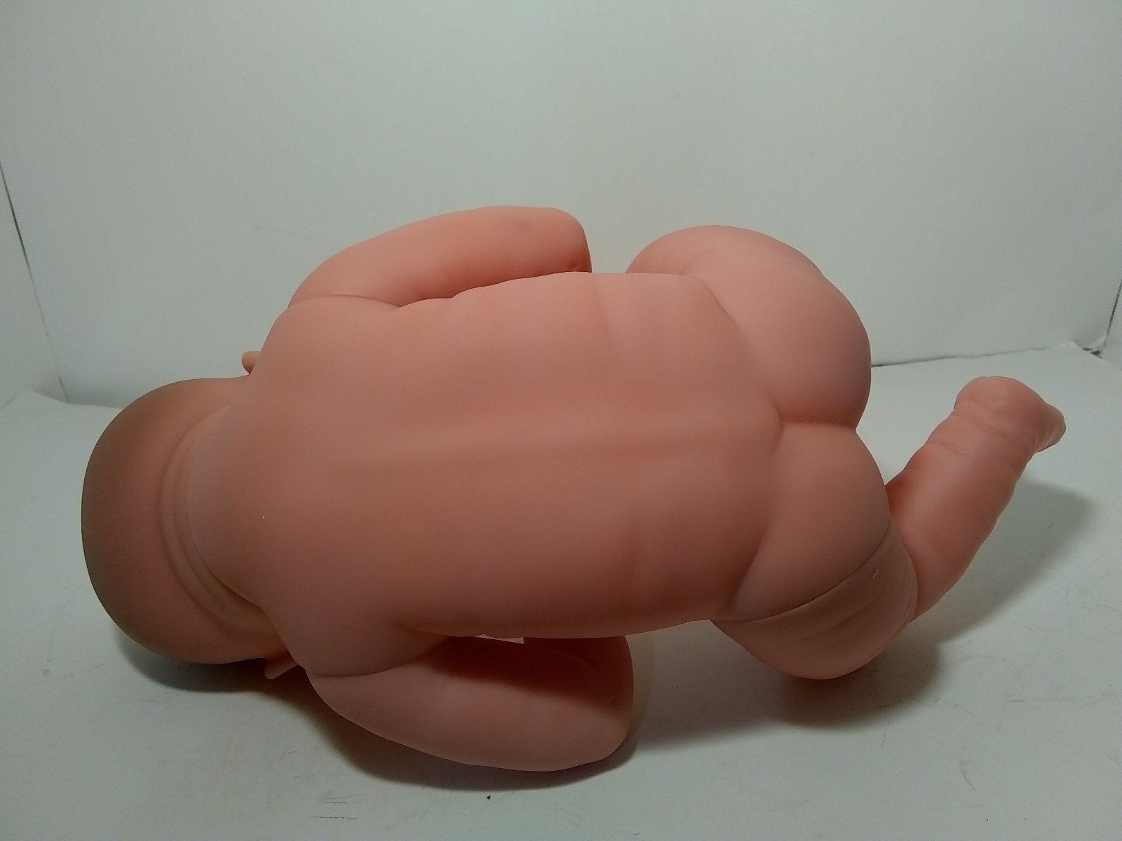 Lot of 2 Berenguer Baby Doll Newborn Vinyl 13 inch Grey Blue Eyes Open Mouth