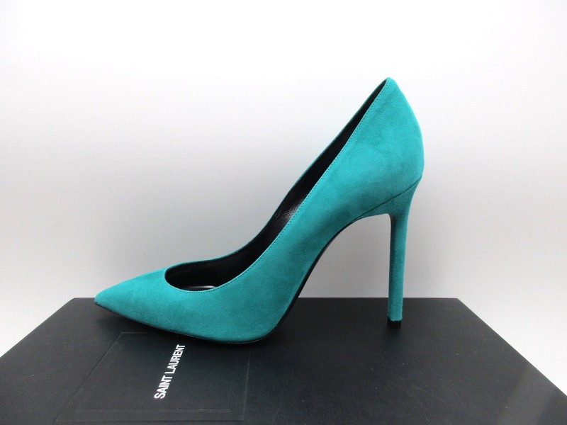 green pumps shoes