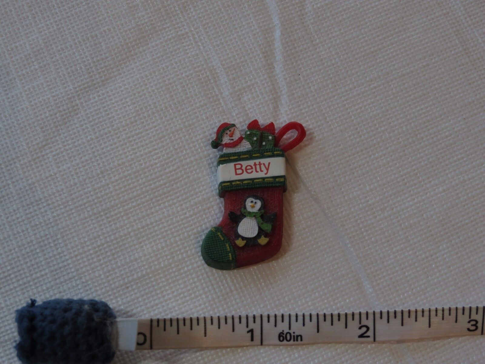 Itsy Bitsy Stocking Ornament name Betty mini Ganz personalized...