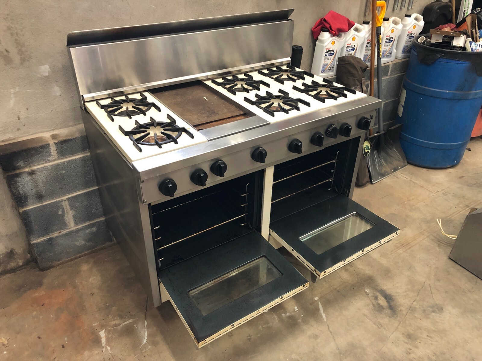 Viking VGR486 48” Professional Dual Fuel Range & Griddle W / Hood Almond White