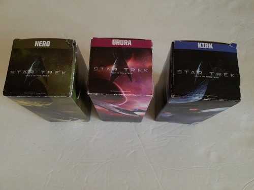 Burger King Star Trek 2008 Movie Set Glasses Kirk, Nero, Uhura New In Box