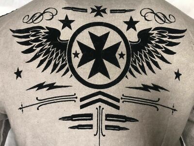 Xtreme Couture by Affliction Men's Thermal Shirt INTENSITY Biker MMA