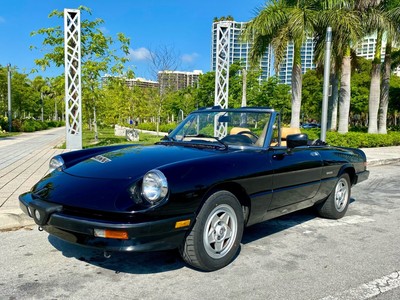 1989 Alfa Romeo Spider Convertible Black RWD Manual VELOCE