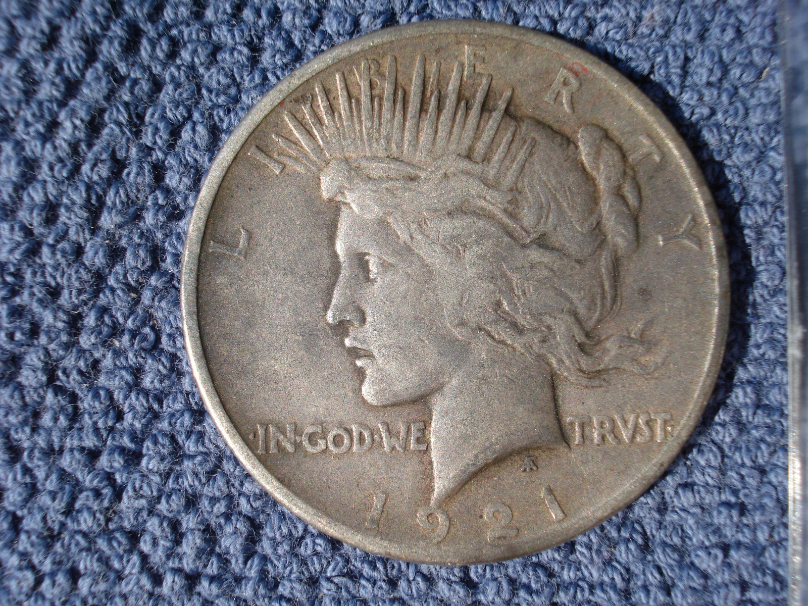 1921 SILVER  PEACE DOLLAR  + 1976 S SILVER EISENHOWER PROOF 69 CAMEO