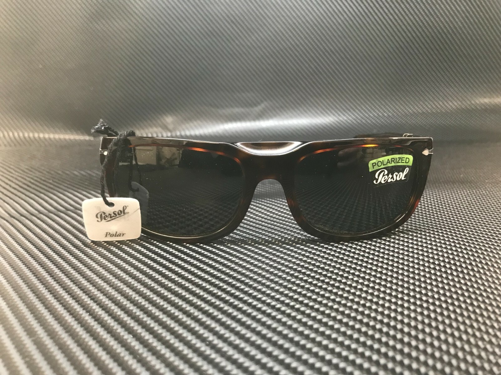 Pre-owned Persol Po3271s 24 48 Havana Rectangle Square Men's 55 Mm Polarized Sunglasses