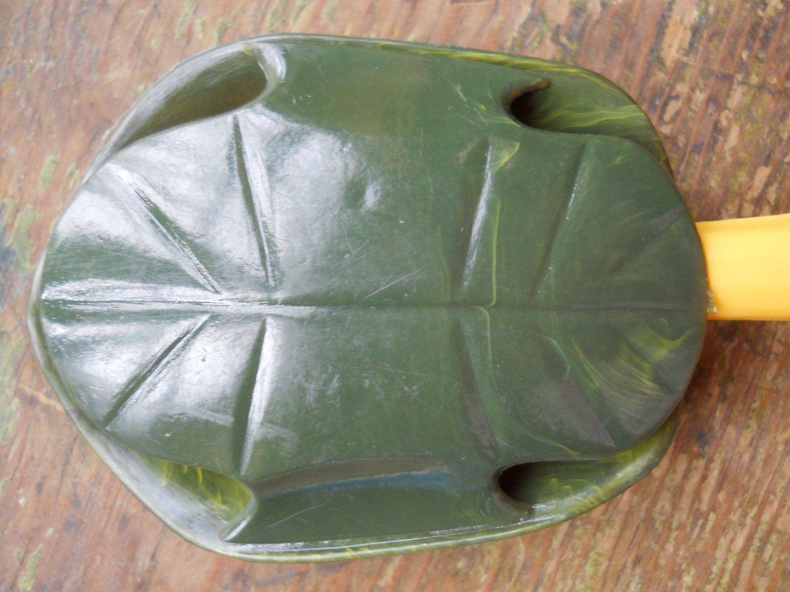 VINTAGE PLASTIC CELLULOID BABY TOY TURTLE SHELL RATTLE