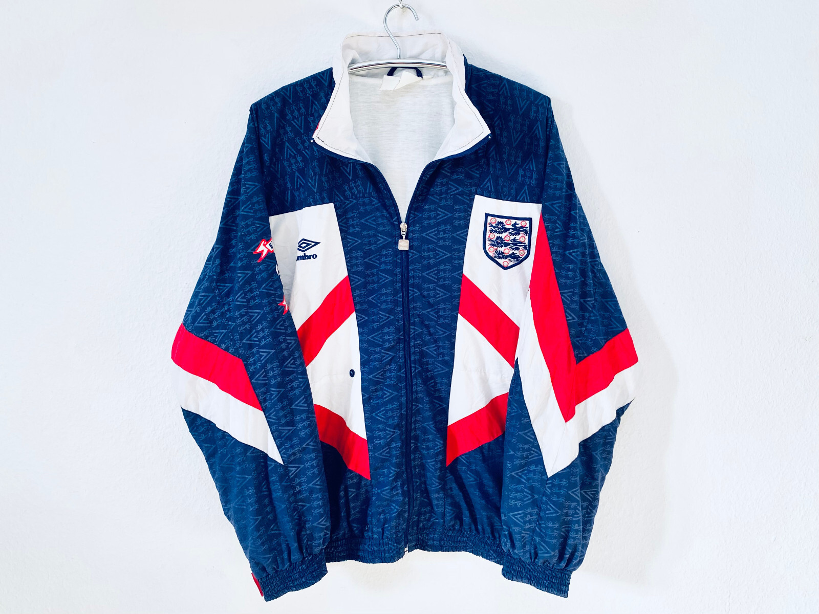 ウェア 90s England football training jacket England Adult L National Team Football Training Jacket 1990