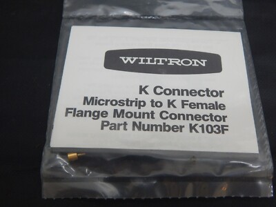 WILTRON K103F K CONNECTOR MICROSTRIP TO K FEMALE FLANGE MOUNT - FAST SHIPPING