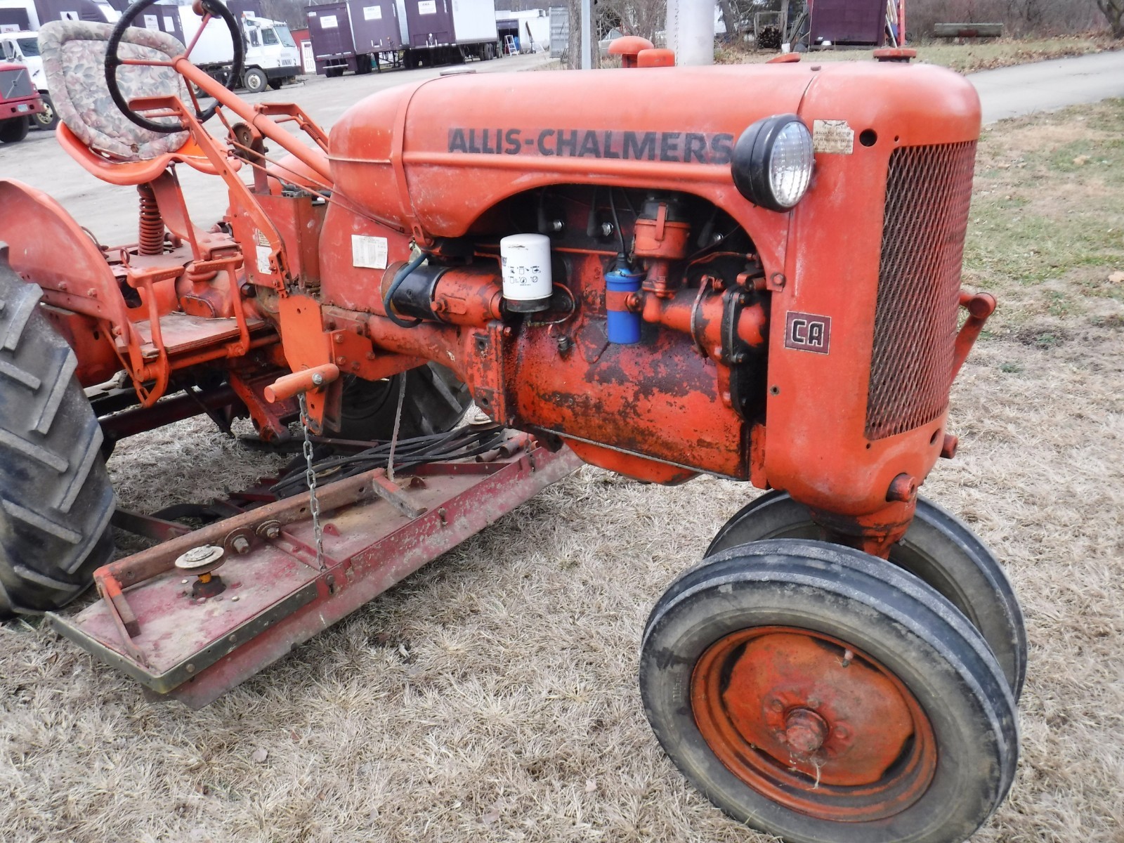 Antique Allis Chalmers CA Tractor 1951 with disc plow farming farm equipment