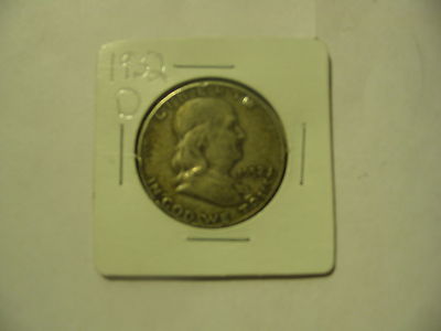 1952 D FRANKLIN HALF DOLLAR COIN  SILVER FLIPPED