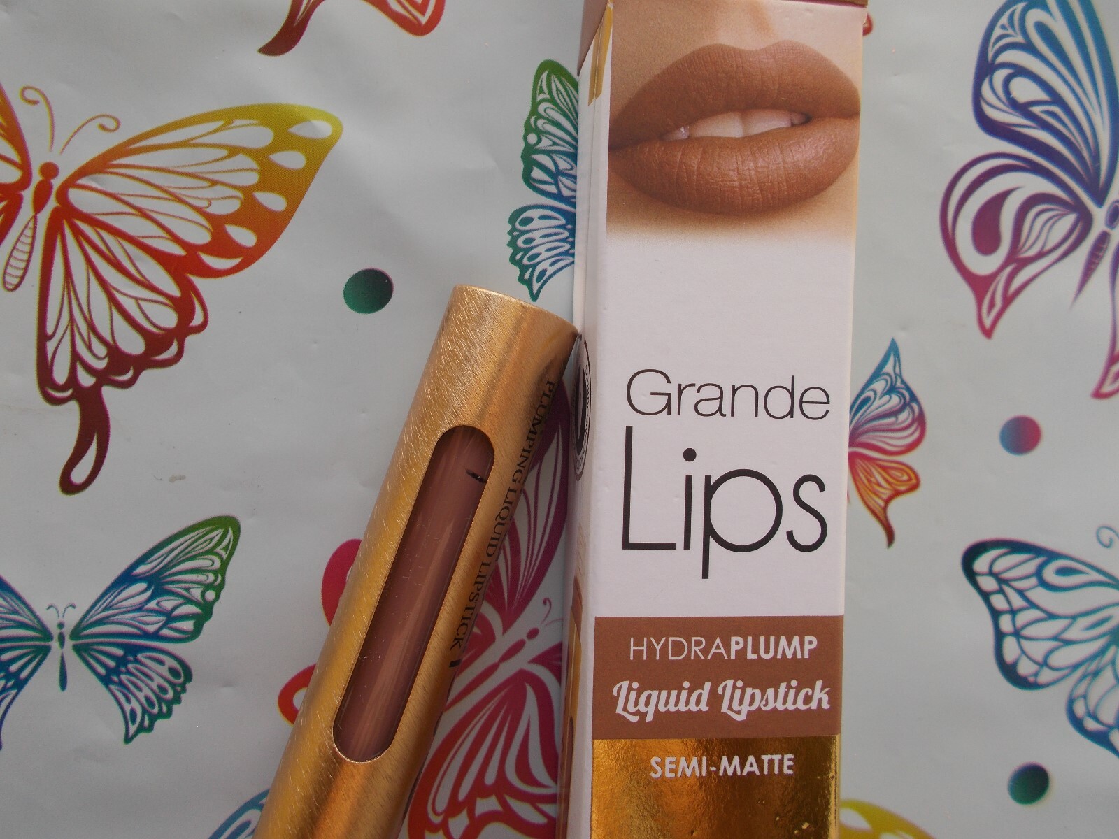 Grande Lips HydraPlump Semi-Matte Liquid Lipstick RIVER CLAY Full size BNIB