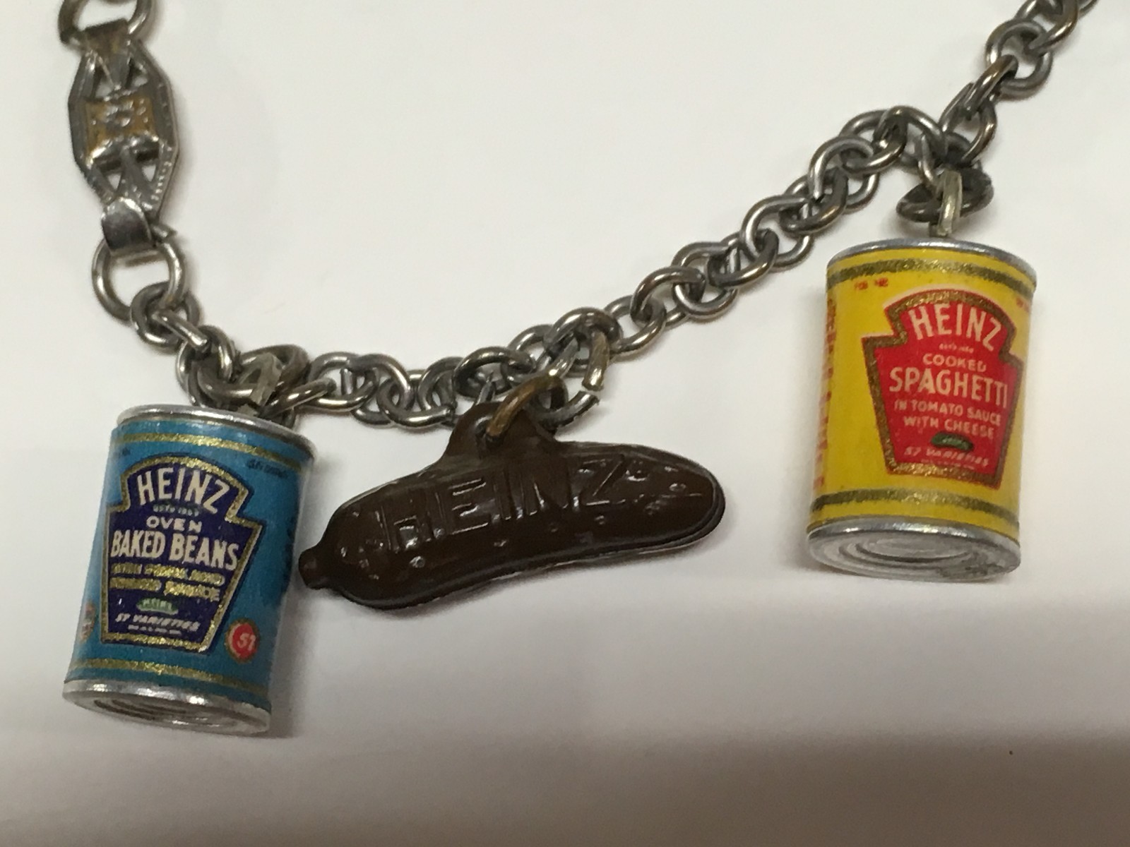 Vintage Charm Bracelet Heinz Mini Products + Mobiloil, Ovaltine, Pet Milk, HiHo