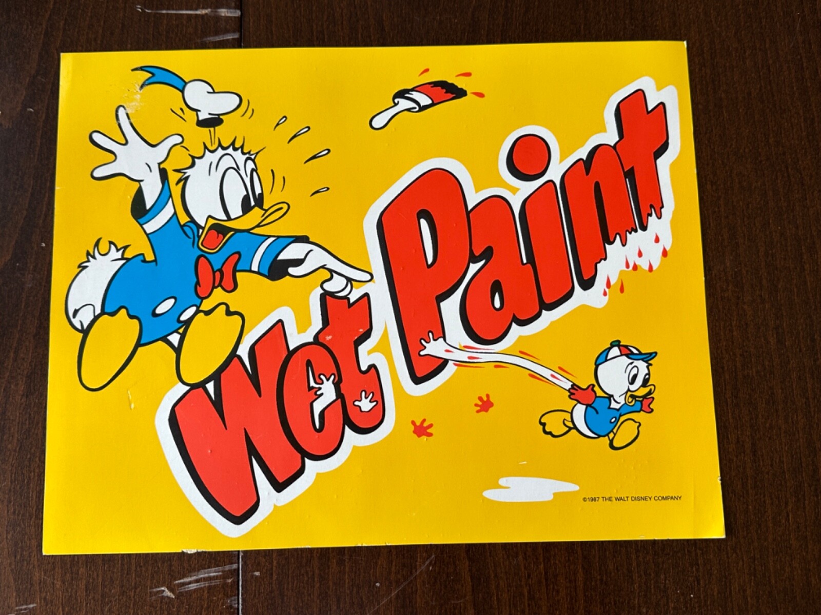 Vintage 1987 Disneyland Walt Disney World Wet Paint Donald