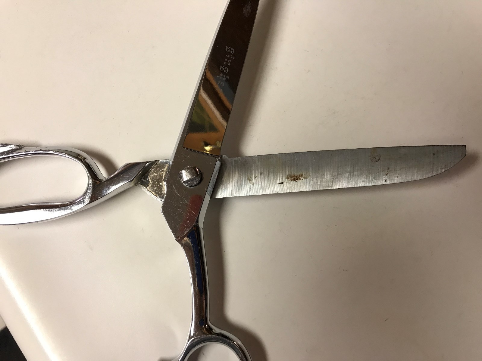 Gingher Scissors 9” Dressmaker Table Shears Chrome Italy