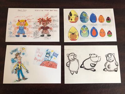 Disney: 4 The Art Of Pixar Postcards TOY STORY Concept Art Ralph Eggleston Media