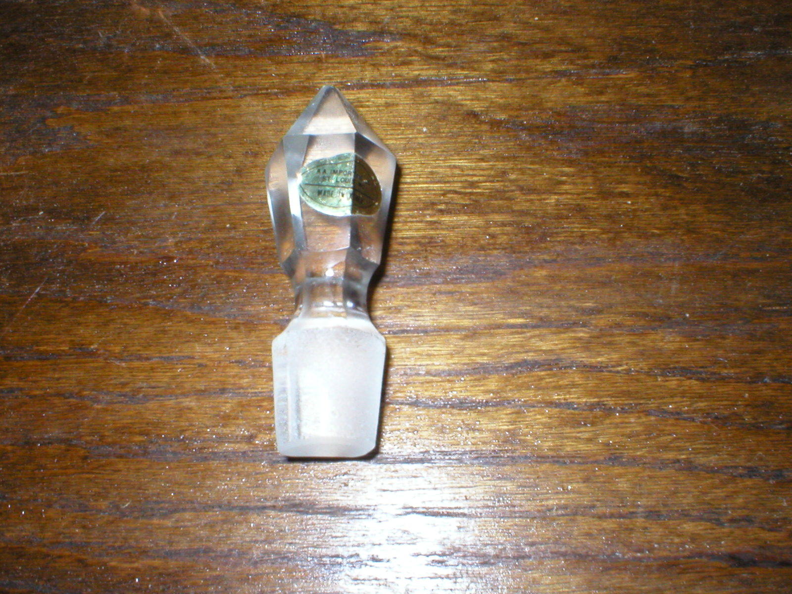 VTG Clear Crystal Cut Glass Bottle Cruet Stopper 3