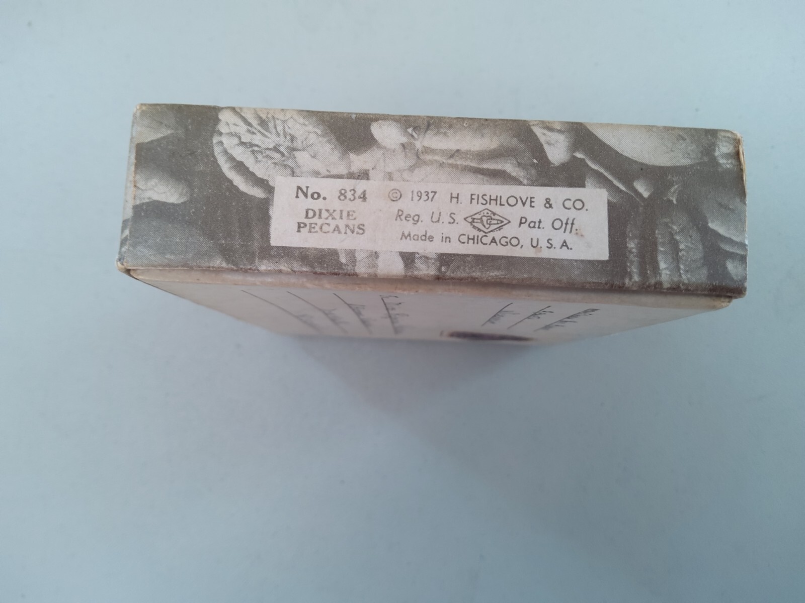 1937 NOVELTY TRAVEL MAILER DIXIE PE-CANS SMALL CHAMBER POTS H. FISHLOVE & CO.