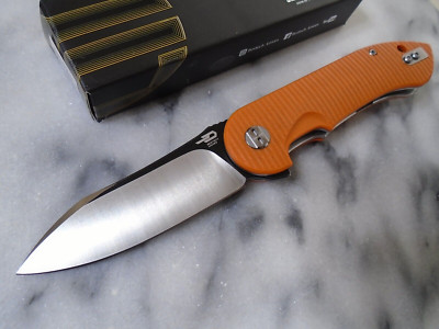 Bestech Torpedo Ball Bearing Pivot Pocket Knife D2 Folder Orange G10 BG17D-2