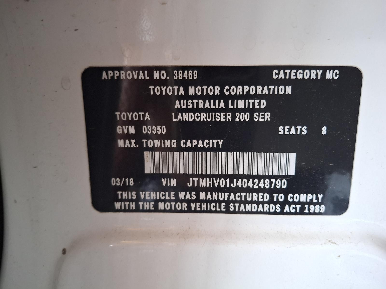 TOYOTA LANDCRUISER 2015-2021 RIGHT HEADLAMP 200 SERIES, GXL, LED, LOW BEAM TYPE, - thumbnail 8