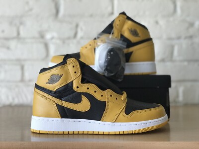 Nike Air Jordan 1 Retro High OG Pollen 555088-701 Yellow Black Men Size 10 New