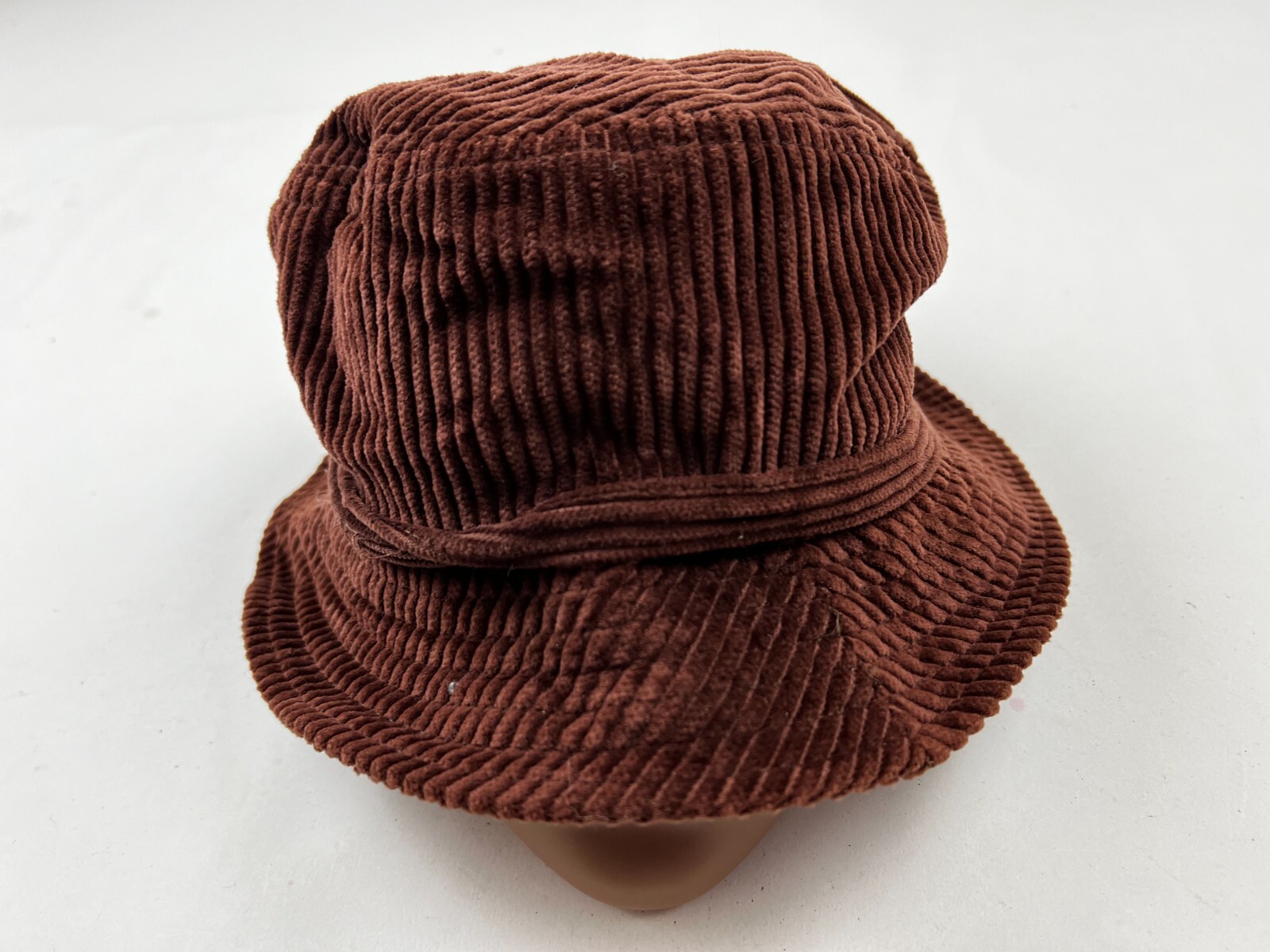 Corduroy Hat Cap Bucket Brown Womens Casual Monochromatic
