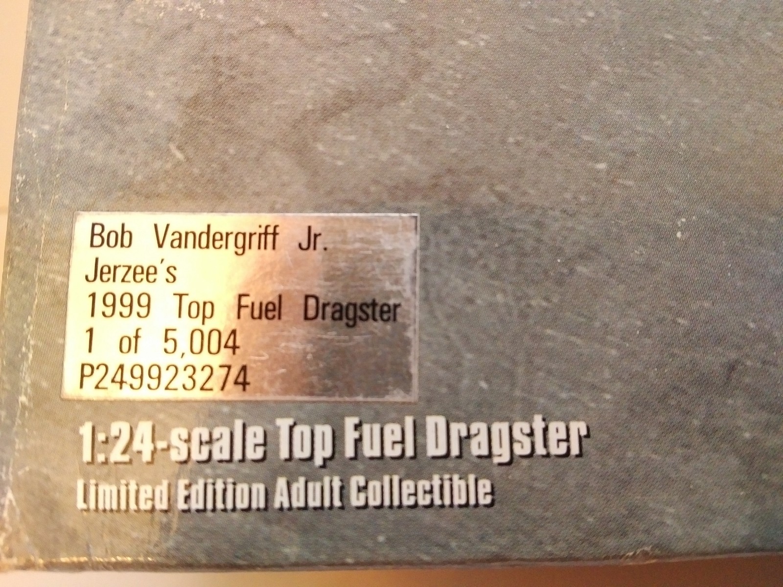 Mac Tools Bob Vandergriff Jr. Jerzees 1999 Top Fuel Dragster