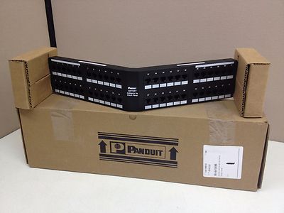 NEW Panduit NetKey Cat5E 48-port Angled Punchdown Patch Panel 2RU NKA5EPPG48/N