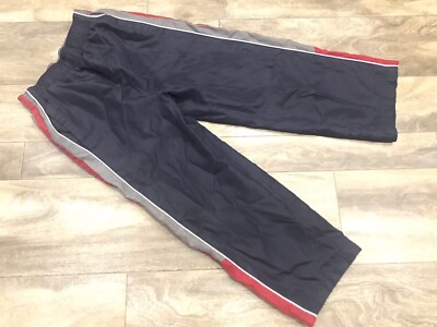 Jerzees Boys Size 6-7 Navy Windbreaker Pants W/Ankle Zippers. #337