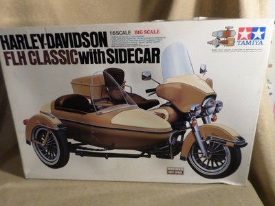 RARE Model Tamiya Harley Davidson FLH Classic Motorcycle w side-car 1/6 scale