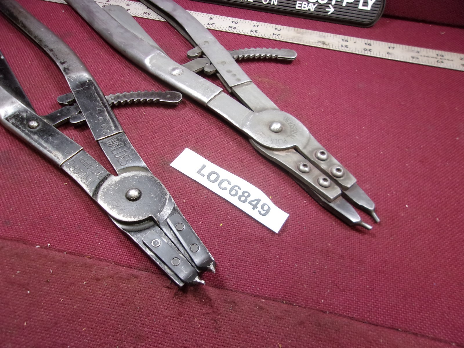LARGE WALDES - TRUARC & OTHER SNAP RING PLIERS LOT OF 8 LOC6849