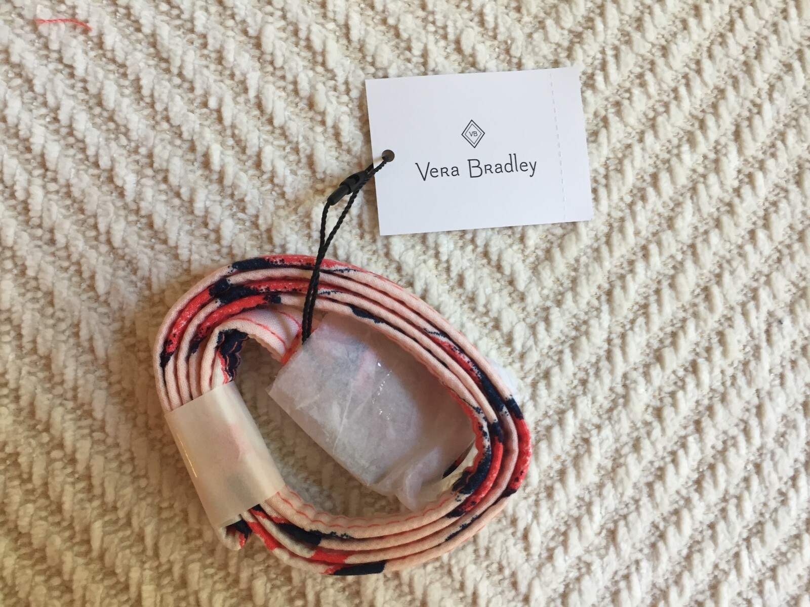 Vera Bradley Lanyard NWT Coral Floral Pattern MSRP $14 Easter, Teacher Gift