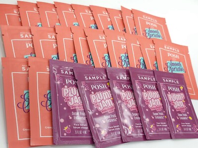 x25 Perfectly Posh Face Body Serum Samples 5 Plump Jam 20 Smooth Operator 