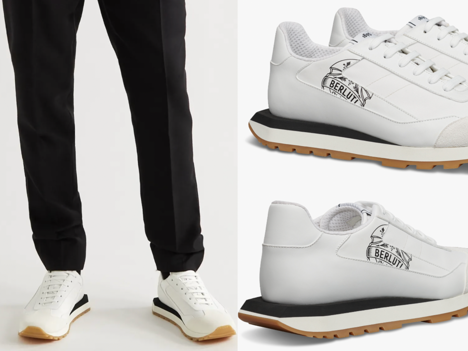 BERLUTI BERLUTI SIGNATURE GRAPHIC LEATHER SNEAKERS TRAINERS SCHUHE SHOES TURNSCHUHE 42,5