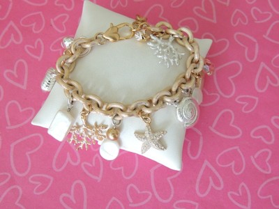 Brighton Bracelet Coral Fantasy Shell Ocean Charm Retired New