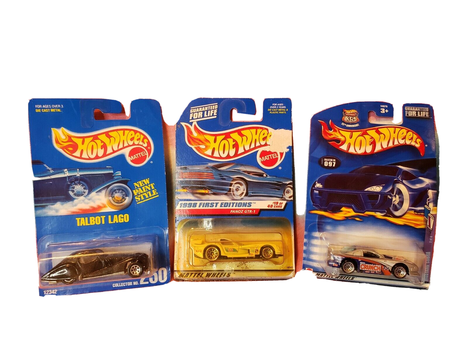 Hot Wheels Set of 3 Vintage Cars 1992 1997 2002 Original