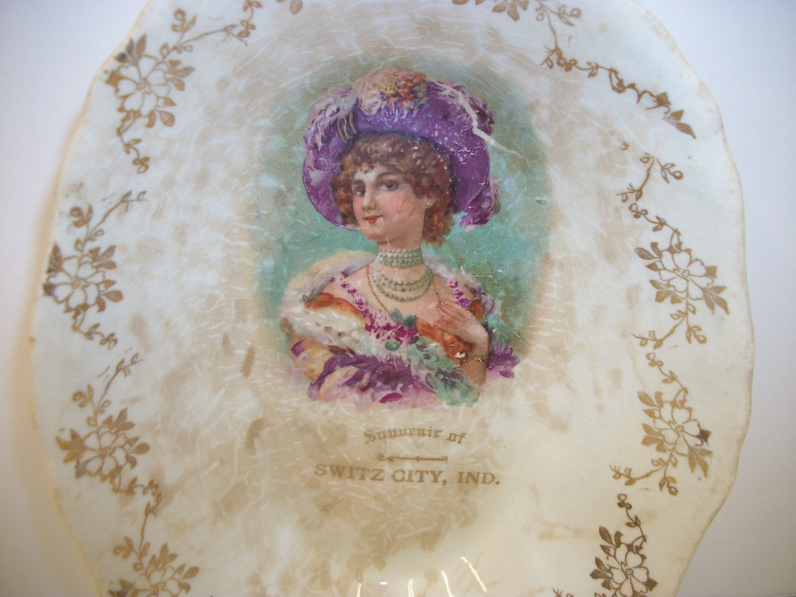 Antique Advertising Bowl - Souvenir of Switz City Indiana