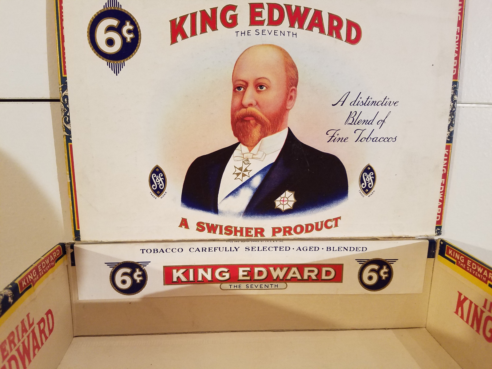 King Edward Cigar Boxes 2 One Imperial One Invincible