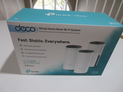 TP-LINK Deco M4 - AC1200 - Whole Home Mesh Wi-Fi System 3-Pack 5500 sq ft - NEW!