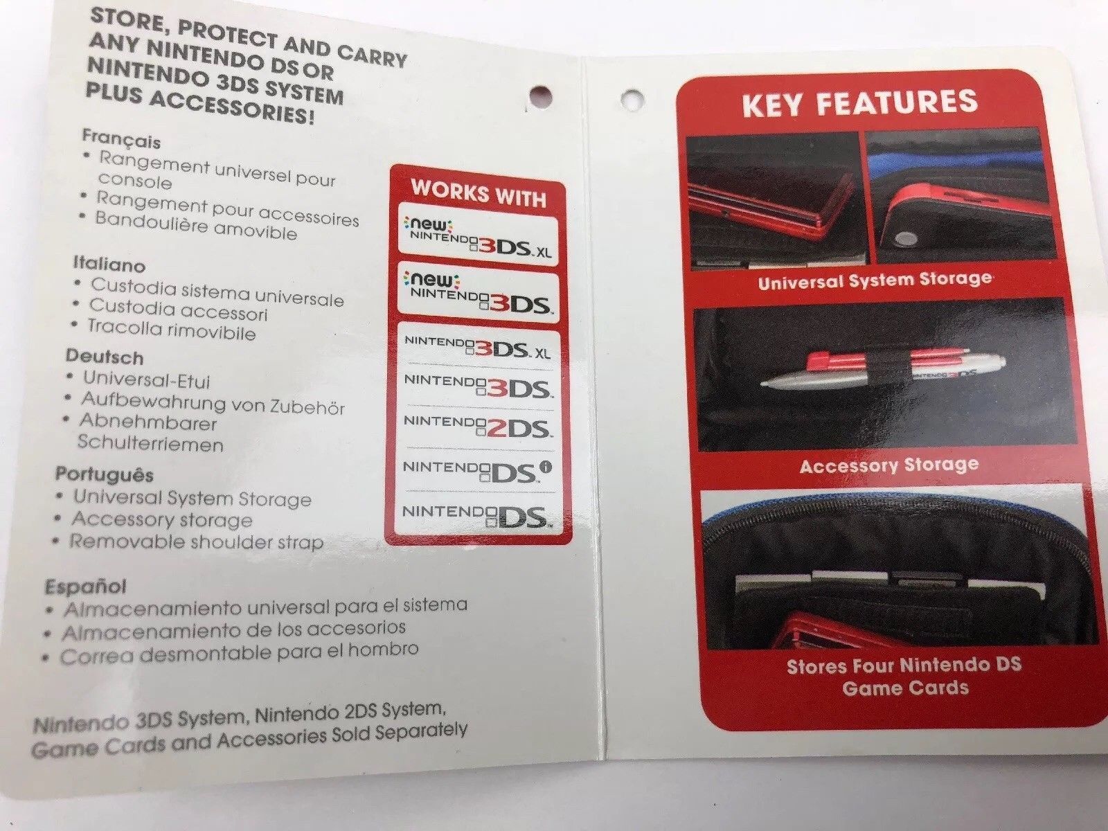 Blue Nintendo 3 DS Sling Bag DS Universal Super Mario TRANSPORTER CASE POWER A