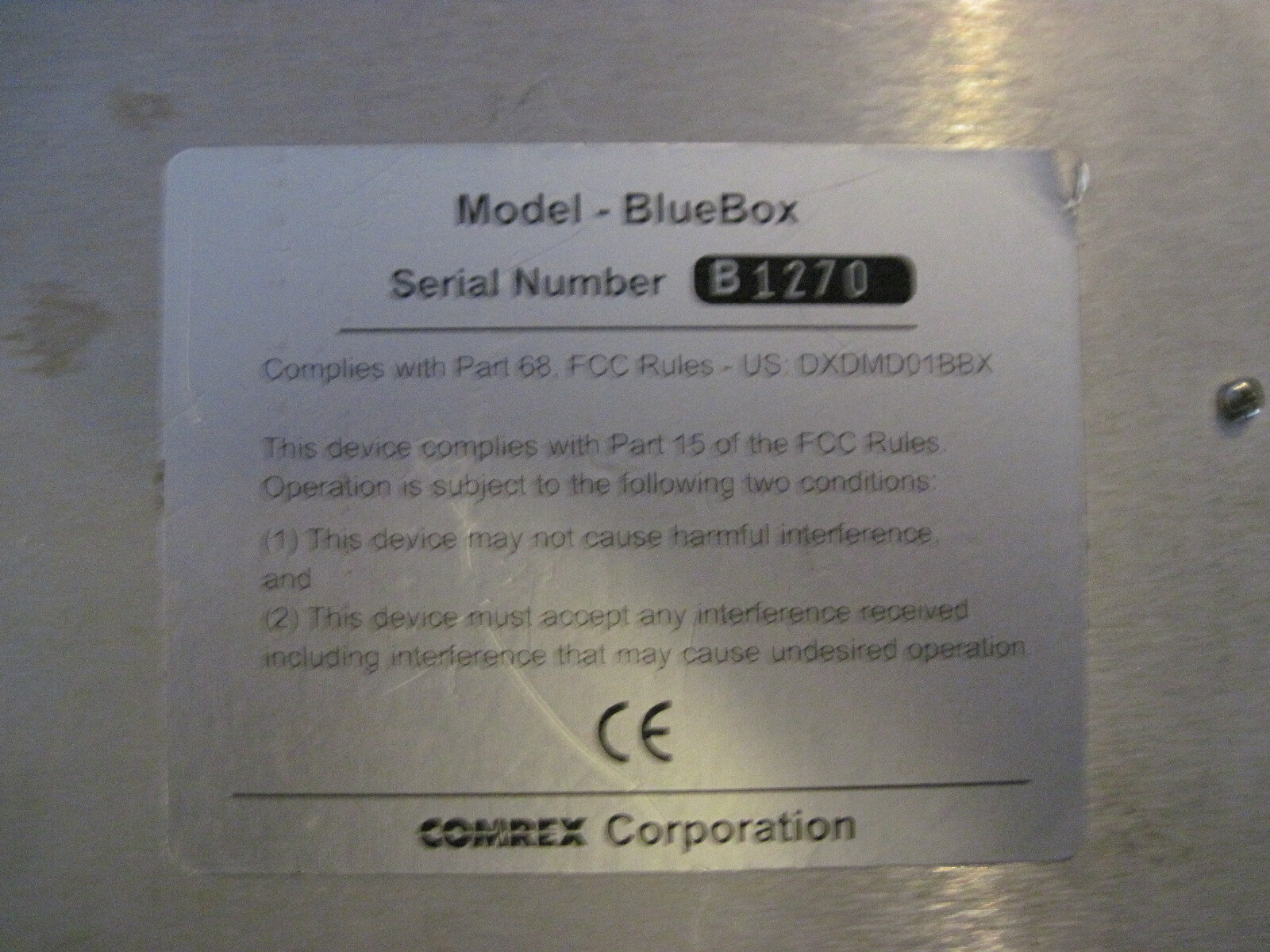 Comrex Blue Box For Remote Radio Broadcast - No Power Source