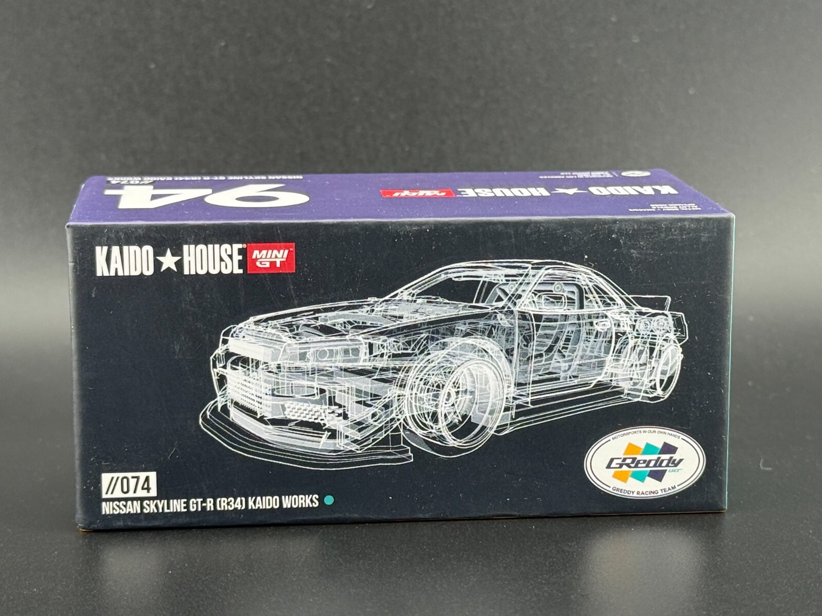 Kaido House x Mini GT Nissan Skyline GT-R R34 Kaido Works