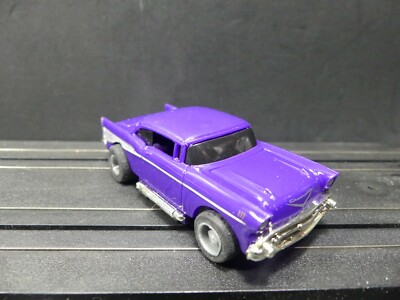 TYCO 440x2 Pan '57 Chevy Bel-Air Twin Pack Only - Purple w/ Silver/Gray details