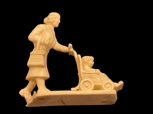 Marx Disneyland Play Set Woman Pushing Baby Carriage Figure